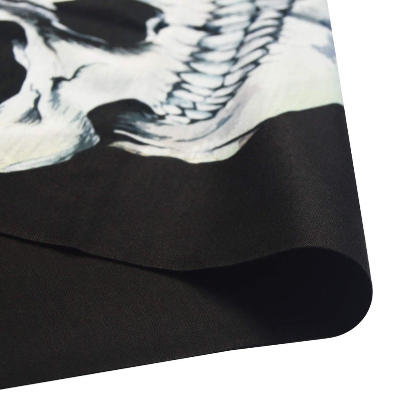 Obacle Skull Mask for Men Women Bandana Half Face Mask 3D Tube Balaclava Breathable Sun Mask for Fishing Running Hunting Cycling Motorcycle Bike Outdoor Sport (Skull White Face Black Nose) - Image 5